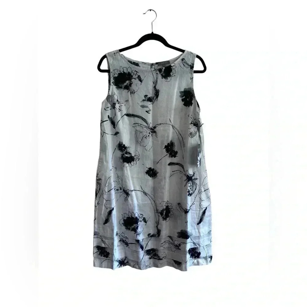 Habitat Sketched Floral Pocket Dress White Size M - Picture 5 of 15